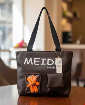 کیف دانشجویی عروسک جنس چرم شرانک